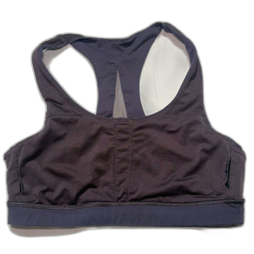 lululemon Invigorate Bra Size 6 Deep Plum Purple Mesh Racerback No Pads - Picture 8 of 8